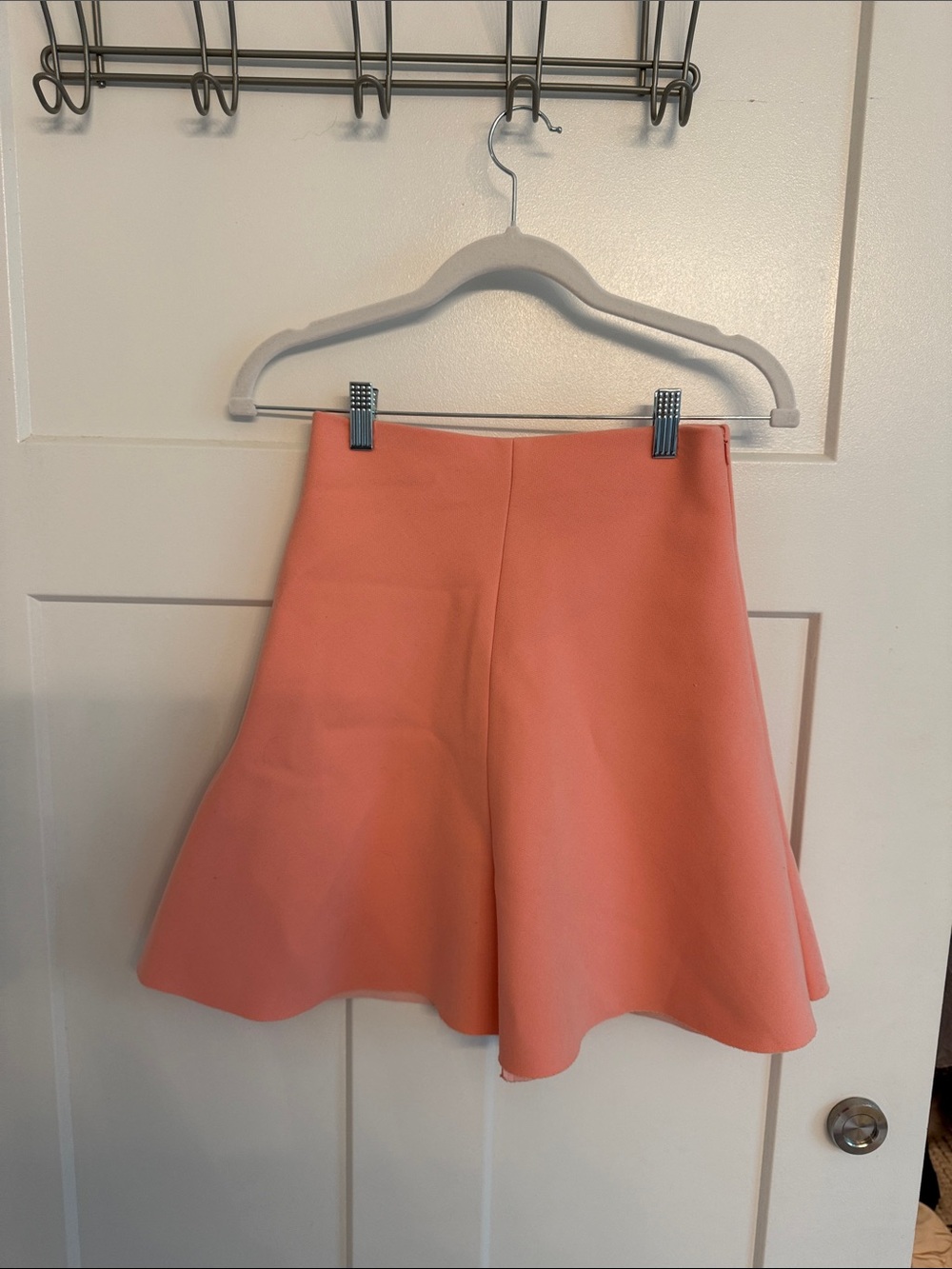 Zara Coral Pink Flared Skater Skirt